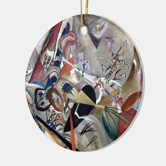 Kandinsky in het Abstracte grijze kunstwerk Keramisch Ornament (Links)