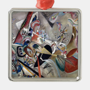 Kandinsky in het Abstracte grijze kunstwerk Metalen Ornament