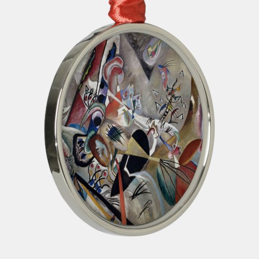 Kandinsky in het Abstracte grijze kunstwerk Metalen Ornament (Rechts)