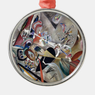 Kandinsky in het Abstracte grijze kunstwerk Metalen Ornament