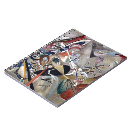 Kandinsky in het Abstracte grijze kunstwerk Notitieboek (Linkerzijde)