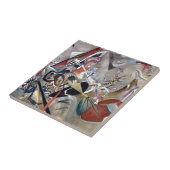Kandinsky in het Abstracte grijze kunstwerk Tegeltje (Zijkant)