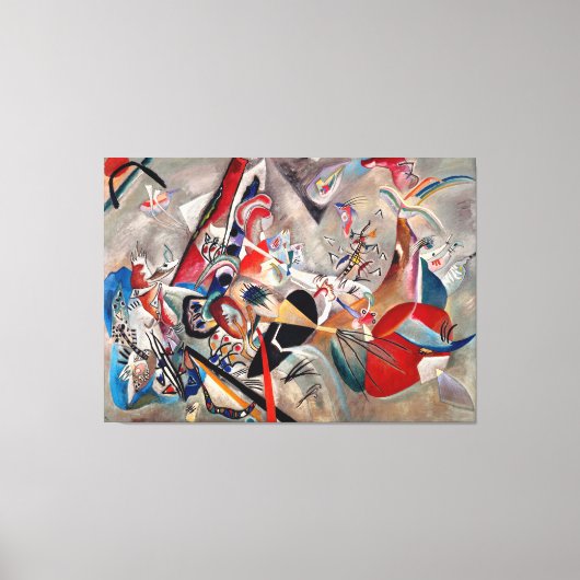 KANDINSKY - IN HET GRIJS (Dans le Gris) - 1919 - Canvas Afdruk (Voorkant)