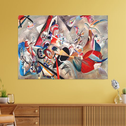 KANDINSKY - IN HET GRIJS (Dans le Gris) - 1919 - Canvas Afdruk (Insitu (Woonkamer))