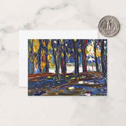Kandinsky - In the Park of St. Cloud - Autumn II Notitiekaartje (Voorkant / Achterkant in situ)