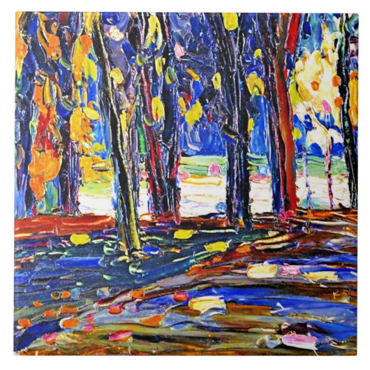 Kandinsky - In the Park of St. Cloud - Autumn II Tegeltje (Voorkant)