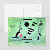 Kandinsky - Ingedompeld in Groene, populaire kunst Briefkaart (Voorkant / Achterkant)