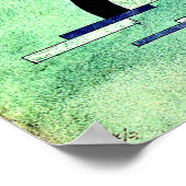 Kandinsky - Ingedompeld in Groene, populaire kunst Poster (Hoek)