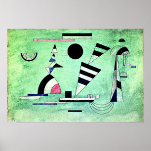 Kandinsky - Ingedompeld in Groene, populaire kunst Poster