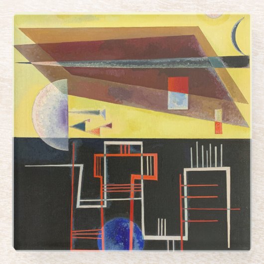 Kandinsky Inner Alliance Abstract kunstwerk Glazen Onderzetter (Voorkant)