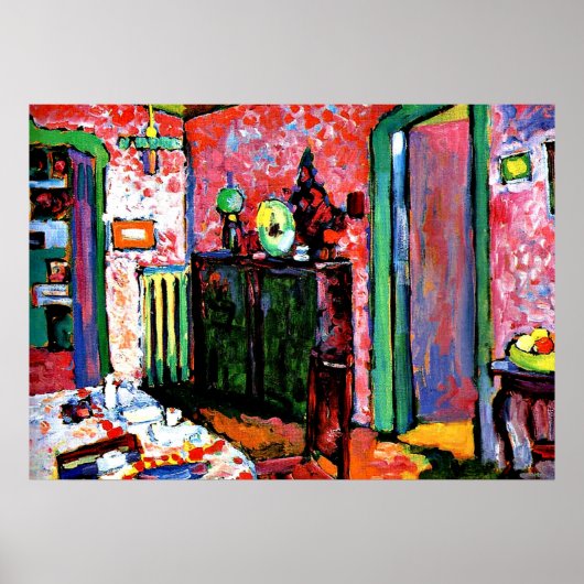 Kandinsky: Interior, My Dining Room, 1909 Poster (Voorkant)