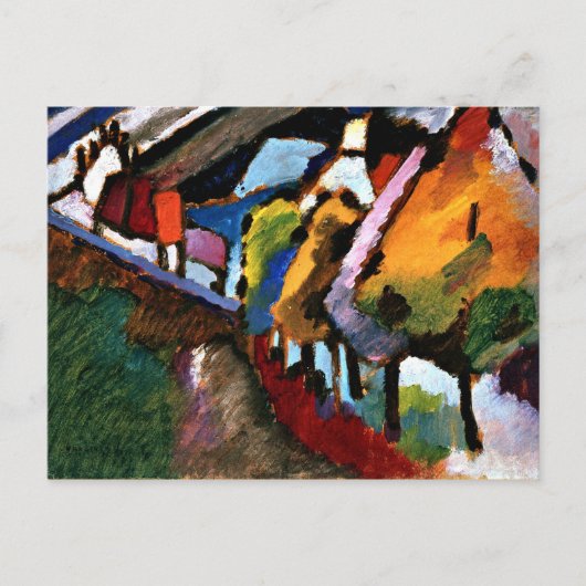 Kandinsky - Kasteel en kerk van Murnau Briefkaart (Voorkant)