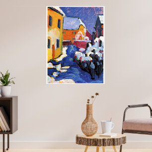 Kandinsky - Kerkhof en pastorie in Kochel Poster