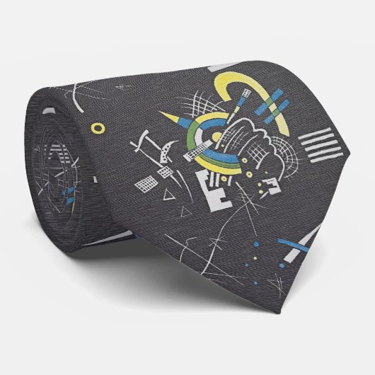 Kandinsky Kleine Werelden - Abstracte Kunst Stropdas (Opgerold)