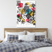 Kandinsky - Kleine Werelden V, abstracte kunst Canvas Afdruk (Insitu (Slaapkamer))