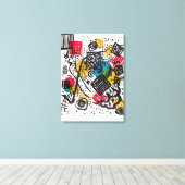 Kandinsky - Kleine Werelden V, abstracte kunst Canvas Afdruk (Insitu (Houten vloer))