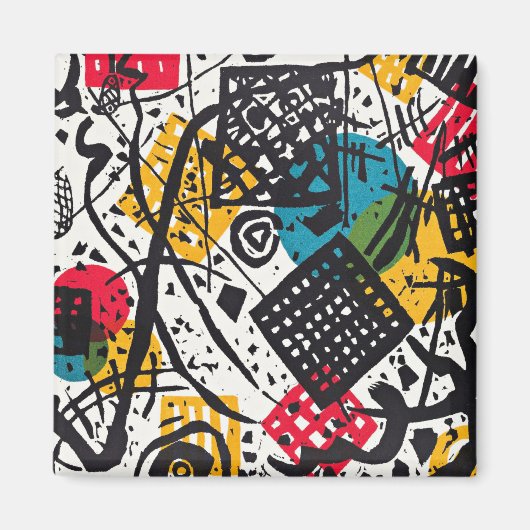 Kandinsky - Kleine werelden V, abstracte kunst Magneet (Voorkant)