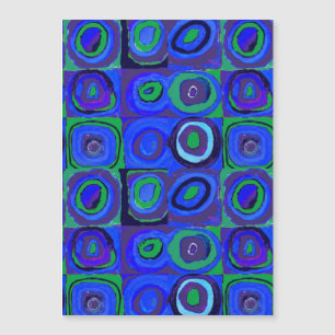Kandinsky Kleuronderzoek Blauwe Vierkanten Vierkan