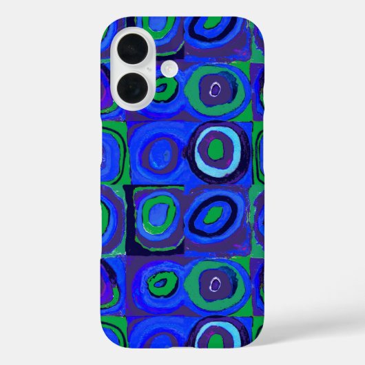 Kandinsky Kleuronderzoek Blauwe Vierkanten Vierkan Case-Mate iPhone Case (Achterkant)