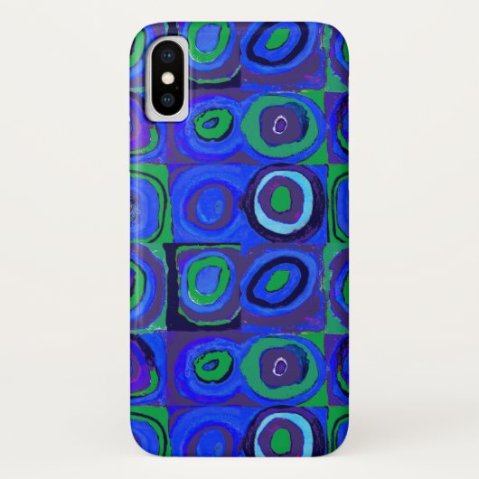 Kandinsky Kleuronderzoek Blauwe Vierkanten Vierkan Case-Mate iPhone Case (Achterkant)