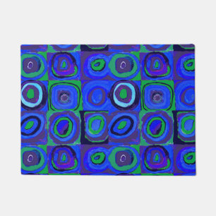 Kandinsky Kleuronderzoek Blauwe Vierkanten Vierkan Deurmat