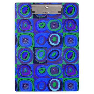 Kandinsky Kleuronderzoek Blauwe Vierkanten Vierkan Klembord