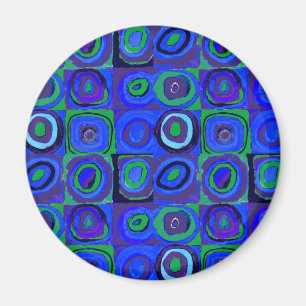 Kandinsky Kleuronderzoek Blauwe Vierkanten Vierkan Magneet