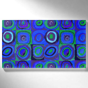 Kandinsky Kleuronderzoek Blauwe Vierkanten Vierkan Naambadge