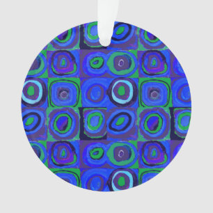 Kandinsky Kleuronderzoek Blauwe Vierkanten Vierkan Ornament