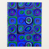 Kandinsky Kleuronderzoek Blauwe Vierkanten Vierkan Planner (Voorkant)