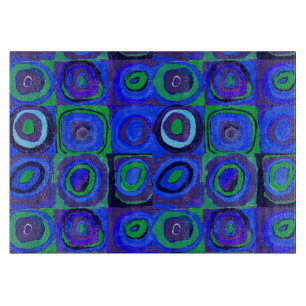 Kandinsky Kleuronderzoek Blauwe Vierkanten Vierkan Snijplank