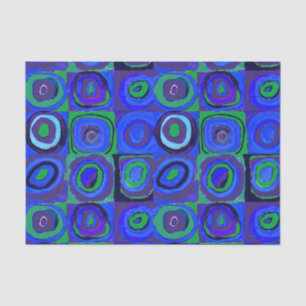 Kandinsky Kleuronderzoek Blauwe Vierkanten Vierkan Tissuepapier