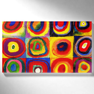 Kandinsky Kleuronderzoek Vierkanten Cirkel Kunst Naambadge