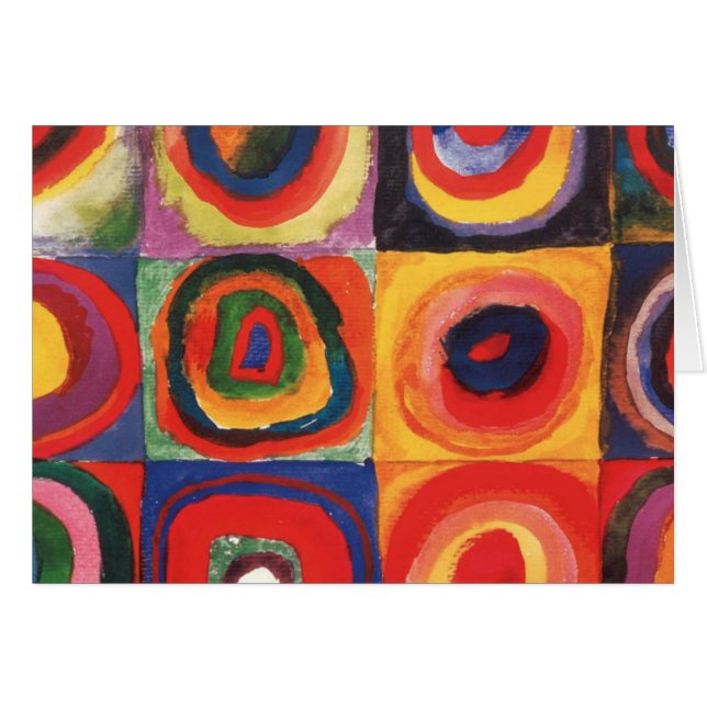 Kandinsky Kleuronderzoek Vierkanten Cirkels Kunst  (Voorkant Horizontaal)