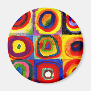 Kandinsky Kleuronderzoek Vierkanten Cirkels Kunst  Magneet
