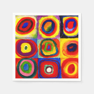 Kandinsky Kleuronderzoek Vierkanten Cirkels Kunst Servetten