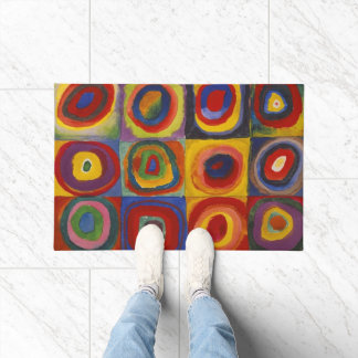 Kandinsky Kleuronderzoek Vierkanten Kleurrijke Vie Deurmat