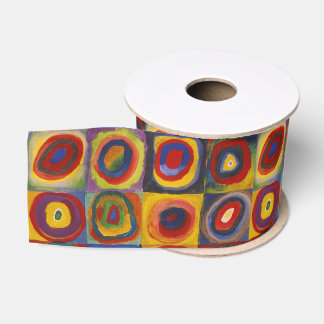 Kandinsky Kleuronderzoek Vierkanten Kleurrijke Vie Grosgrain Lint