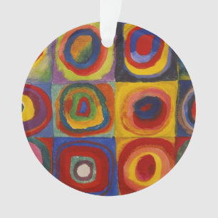 Kandinsky Kleuronderzoek Vierkanten Kleurrijke Vie Ornament