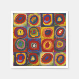 Kandinsky Kleuronderzoek Vierkanten Kleurrijke Vie Servet