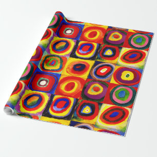 Kandinsky Kleuronderzoek Vierkanten Vierkanten Cir Cadeaupapier