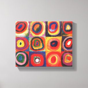 Kandinsky Kleuronderzoek Vierkanten Vierkanten Cir Canvas Afdruk