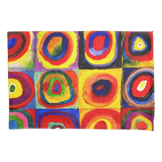 Kandinsky Kleuronderzoek Vierkanten Vierkanten Cir Kussensloop (Voorkant)