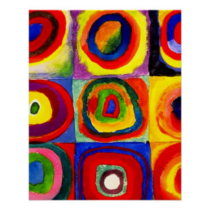 Kandinsky Kleuronderzoek Vierkanten Vierkanten Cir Perfect Poster