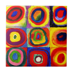 Kandinsky Kleuronderzoek Vierkanten Vierkanten Cir Tegeltje