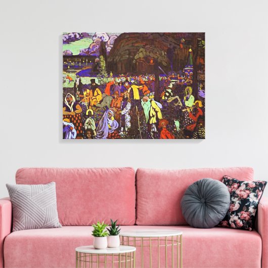 Kandinsky - Kleurrijk Leven, Canvas Afdruk (Insitu (Woonkamer))