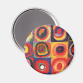 Kandinsky Kleurstudie Vierkanten Vierkanten Cirkel Magneet (Voorkant / Achterkant)