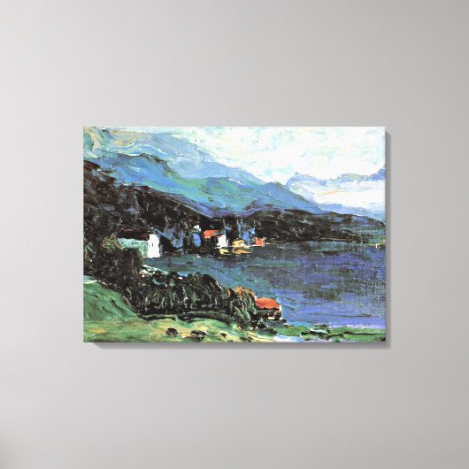 Kandinsky - Kochel, beroemd schilderij Canvas Afdruk (Voorkant)