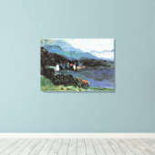 Kandinsky - Kochel, beroemd schilderij Canvas Afdruk (Insitu (Houten vloer))