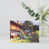 Kandinsky - Kochel - Farmhouse met kerk Briefkaart (Staand voorkant)
